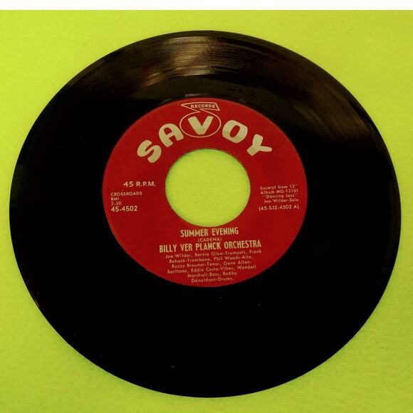 Billy Ver Planck Orchestra - Oh Gee Oh Me Oh My /Summer Evening -‎ 45rpm Vinyl - Picture 5 of 6